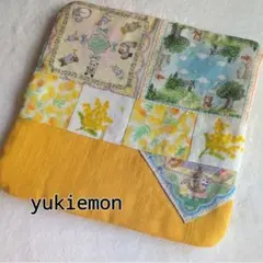 yukiemon可愛い8重ガーゼハンカチ☆ハンカチコレクター＆ミモザ