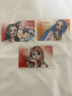 ワンピース　ONE PIECE クリアカード　ナミ　ロビン　ビビ 3枚セット