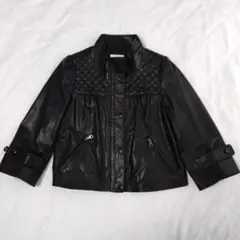 組曲 オンワード レザージャケット ラムレザー サイズL