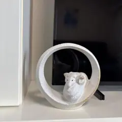 羊のデザイン 置物 ホワイト