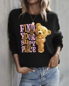SHEIN ベアプリント スウェット