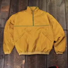 SP古着　ハーフジップ　ナイロンジャケット　ナイロンシャツ　イエローゴールド　L