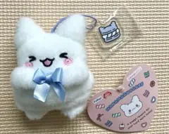 はなまるおばけ まるまるスイーツチャーム付きマスコット ブルー ぬいぐるみ