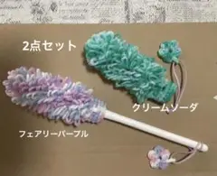 アクリルモップフローリングモップ ハンディタイプ カラフル クリームソーダ