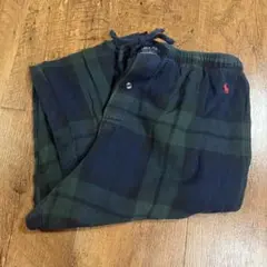 00s POLO RALPH LAURENブラックグリーンウォッチパジャマパンツ