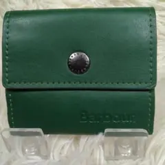 Barbour ミニウォレット財布 グリーン