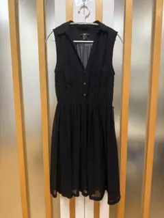 H&M ノースリーブ ブラックドレス EU34