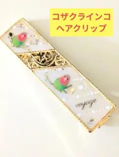 レジンハンドメイドインコちゃんシリーズ〜コザクラインコヘアクリップ