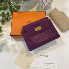 HERMES エルメス ケリーポケット コンパクト ゴールド金具 ミニ財布 Y