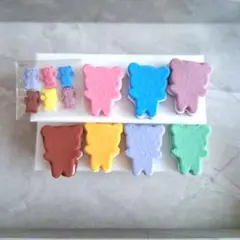 フェイクスイーツ　カラフル　くまクッキー　ミニチュア　ハンドメイド