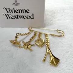 【極希品】 viviennewestwood チャーム ブローチ オーブ ドクロ