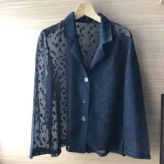 シースルー 長袖シャツ　ブラック　黒