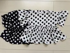 水玉フリル袖チュニック 100cm 2枚セット