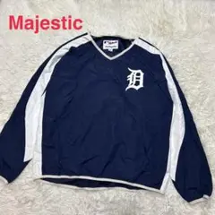 Majestic MLB デトロイトタイガース　刺繍ロゴ　ナイロンジャケットXL