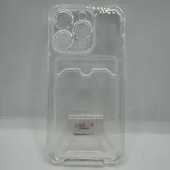 iPhone14Pro クリア カード収納 ソフト スケルトン 耐衝撃 シンプル