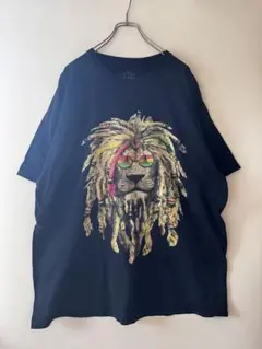 No.4209 US古着YOUNG WILD ラスタ ライオン プリン