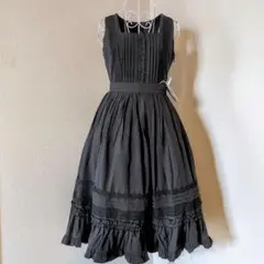 【クラシカルなピンタックフリルJSK★黒】ゴシック ロリータ ロリィタ ゴスロリ