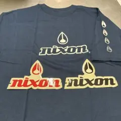 nixon ロゴ Tシャツ Mサイズ ネイビー ステッカー2枚つき