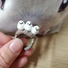 3羽の小鳥リング 　シマエナガ　　CLiNG