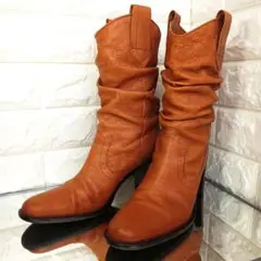 イング レディース ロングブーツ ブラウン 22.5cm