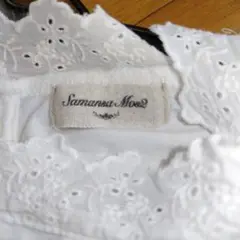 サマンサ　モズ　　シャツ　レース襟 ホワイト長袖トップス　M