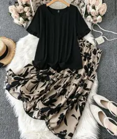 花柄スカート
