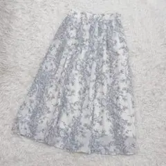 美品♡セルフォード ボタニカルバードプリントスカート