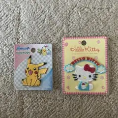 ピカチュウとハローキティのワッペンセット