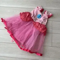コスプレ ピーチ姫 ドレス ワンピース 子供 女の子 プリンセス 110
