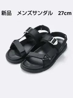 即◎新品✨️メンズ紳士　27cm サンダル　メタルバックルタイプテープサンダル