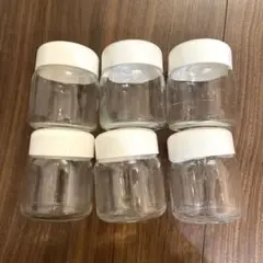 ヴィンテージガラス瓶 6個セット 白い蓋付き　海外