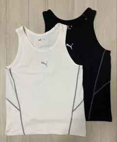 PUMA プーマ タンクトップ ホワイトブラック 2枚セット トレーニング ジム