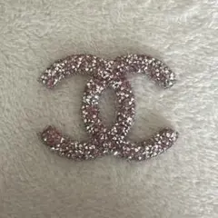 CHANEL シャネル ロゴ ワッペン ピンク