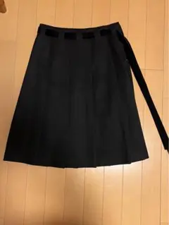 クイーンズコートスカート　ひざ丈ブラック