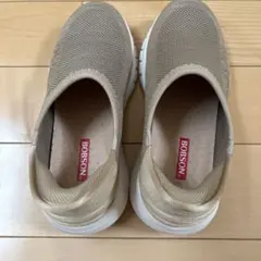 BOBSON ベージュ メッシュ スリッポン