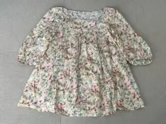 (K09229) TABASA コットンフラワーモチーフプリントチュニック