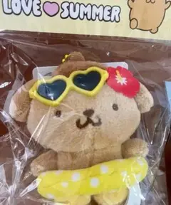 オリーブヤング　サンリオコラボ　ポムポムプリン　ぬいぐるみキーホルダー