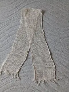 フリンジ付きホワイトストール