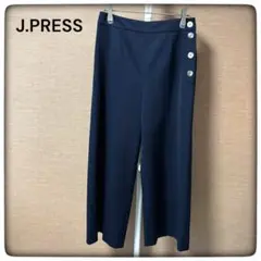 J.PRESS ジェイプレス サイドボタン マリンパンツ スラックス ネイビー