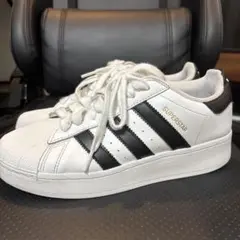 adidas SUPERSTAR ホワイト/ブラック 厚底モデル 26.5cm
