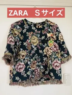ZARA 花柄刺繍　トップス