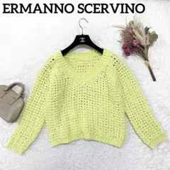 新品 ERMANNO SCERVINO ローゲージニット グリーン M