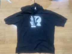 【ピアニスト けいちゃん】フード付き黒半袖Tシャツ ロゴ入り