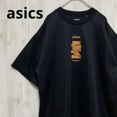アシックス ロゴ入り半袖Tシャツ メッシュ スポーツウェア 運動着 ゆったり