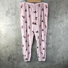 Y5590古着　柄パンツ　パジャマパンツ　ピンク　90s Y2K