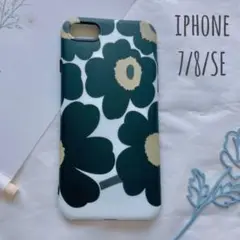 iphone7/8/SE新品 iphoneケース スマホケース 花柄 黒