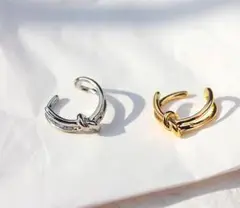 ☆ 2個セット指輪☆フリーサイズ☆シルバー×ゴールド