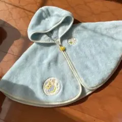 【美品】MIKIHOUSE FIRST ミキハウスファースト ポンチョ ブルー