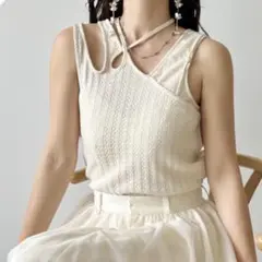 aerma asymmetry strap design camisole