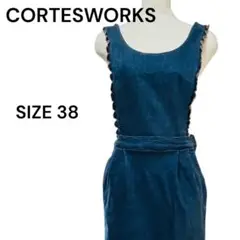 CORTESWORKS 2wayジャンパースカート 38 デニム 古着